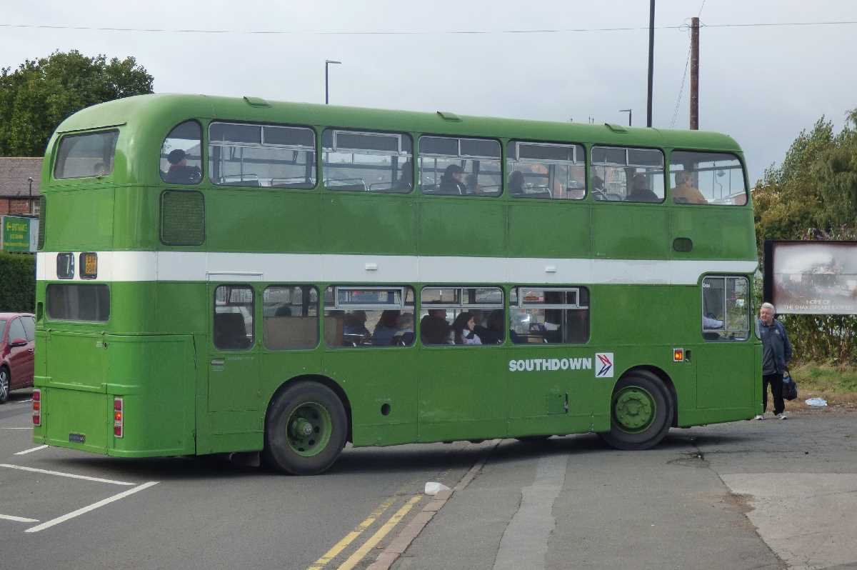 Southdown bus from the Tyseley Locomotive Works to Tyseley Station