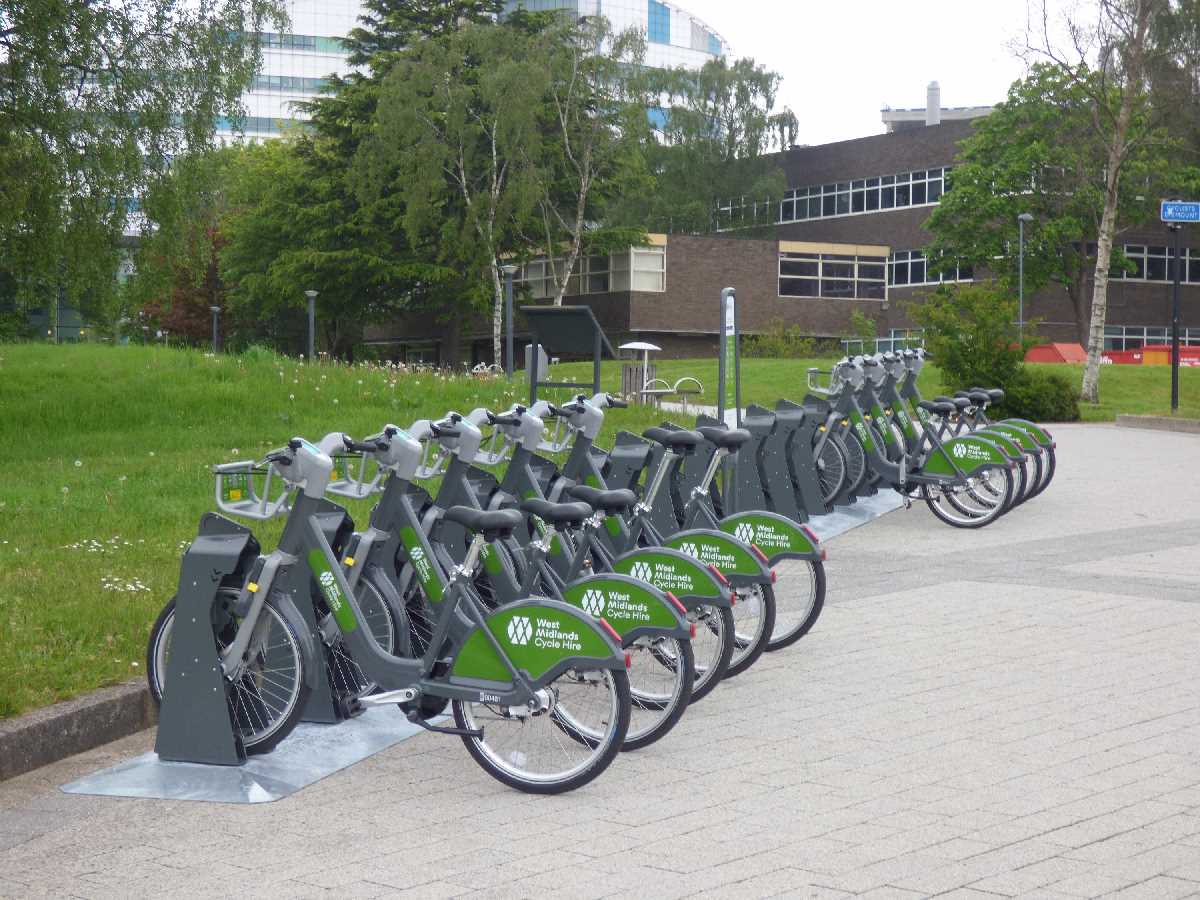 West Midlands Cycle Hire docking points all around the West Midlands
